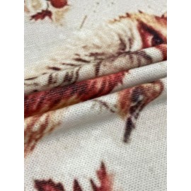 [Retro Fox Sweater] Retro 3D Fox & Birds Print Pullover Sweater | Long Sleeve Round Neck Loose Fit with Autumn Leaves Design, All-Season Casual Chic Top