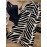 Women's 2pcs Sleeveless Off-Shoulder High-Waisted Set - Black & White Geometric Zebra Stripe Wide-Leg Pants & Top, Non-Stretch Summer Outfit for Beach, Casual Semi-Formal Wear, 2pcs Outfit Set (No Accessories Included)